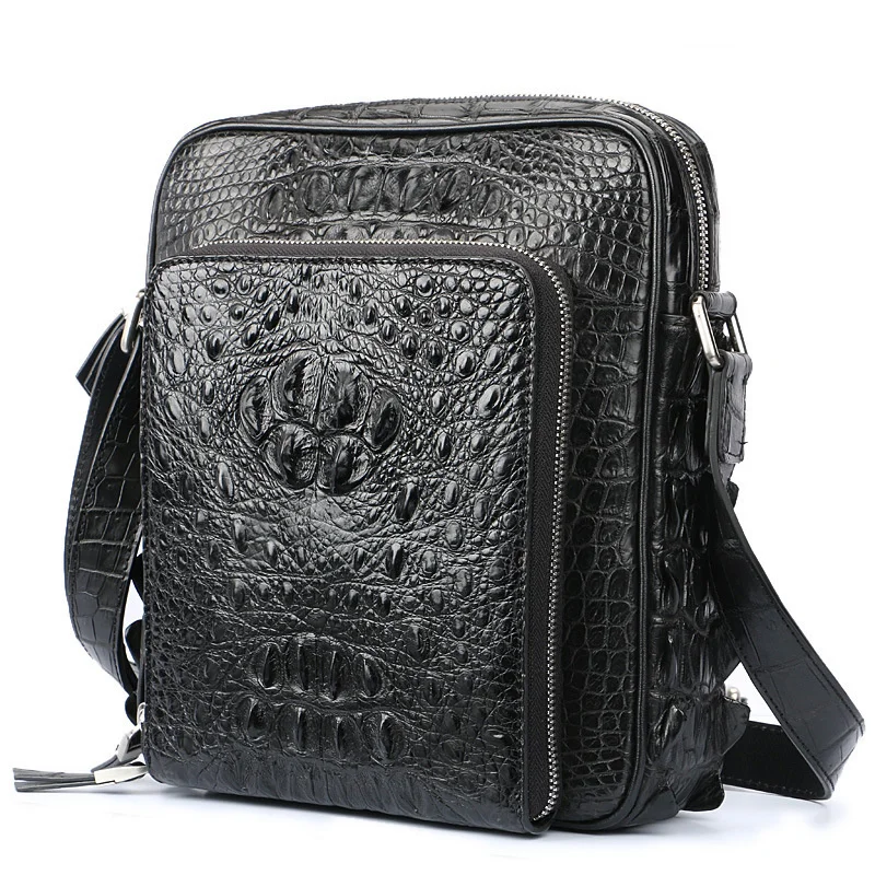 Genuine Leather Men's Fashion Luxury Crossbody Bags High Grade Office Business Single Shoulder Messenger Briefcase Trend Handbag