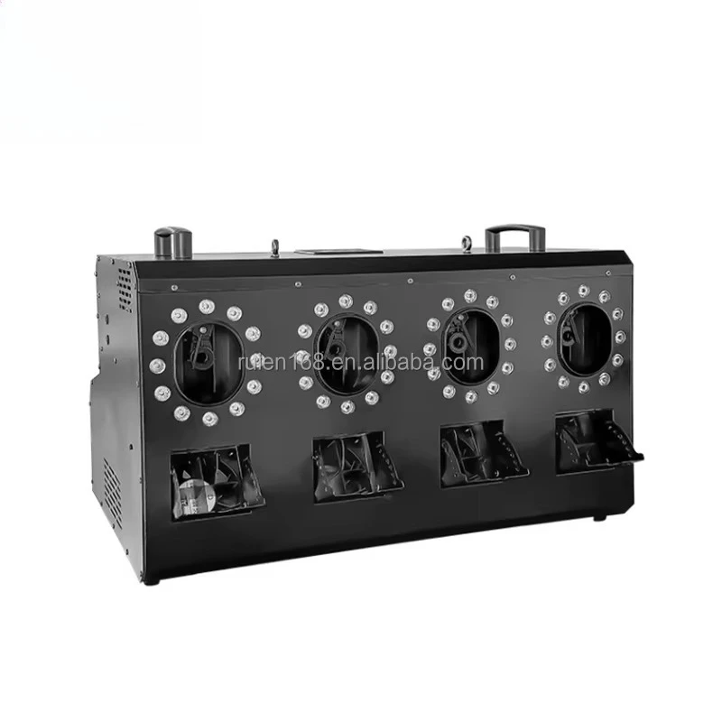 3000w Full Color Changing 3-In-1 Smoke Bubble Machine Four Wheel Network Red Bubble Machine