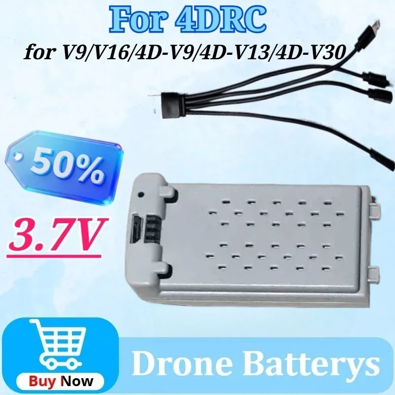 

3.7V for 4DRC V9 V16 V30 4D-V9 4D-V13 4D-V30 Ithium Battery Mini Folding HD Aerial Photography RC Drone Spare Parts 2 Colors