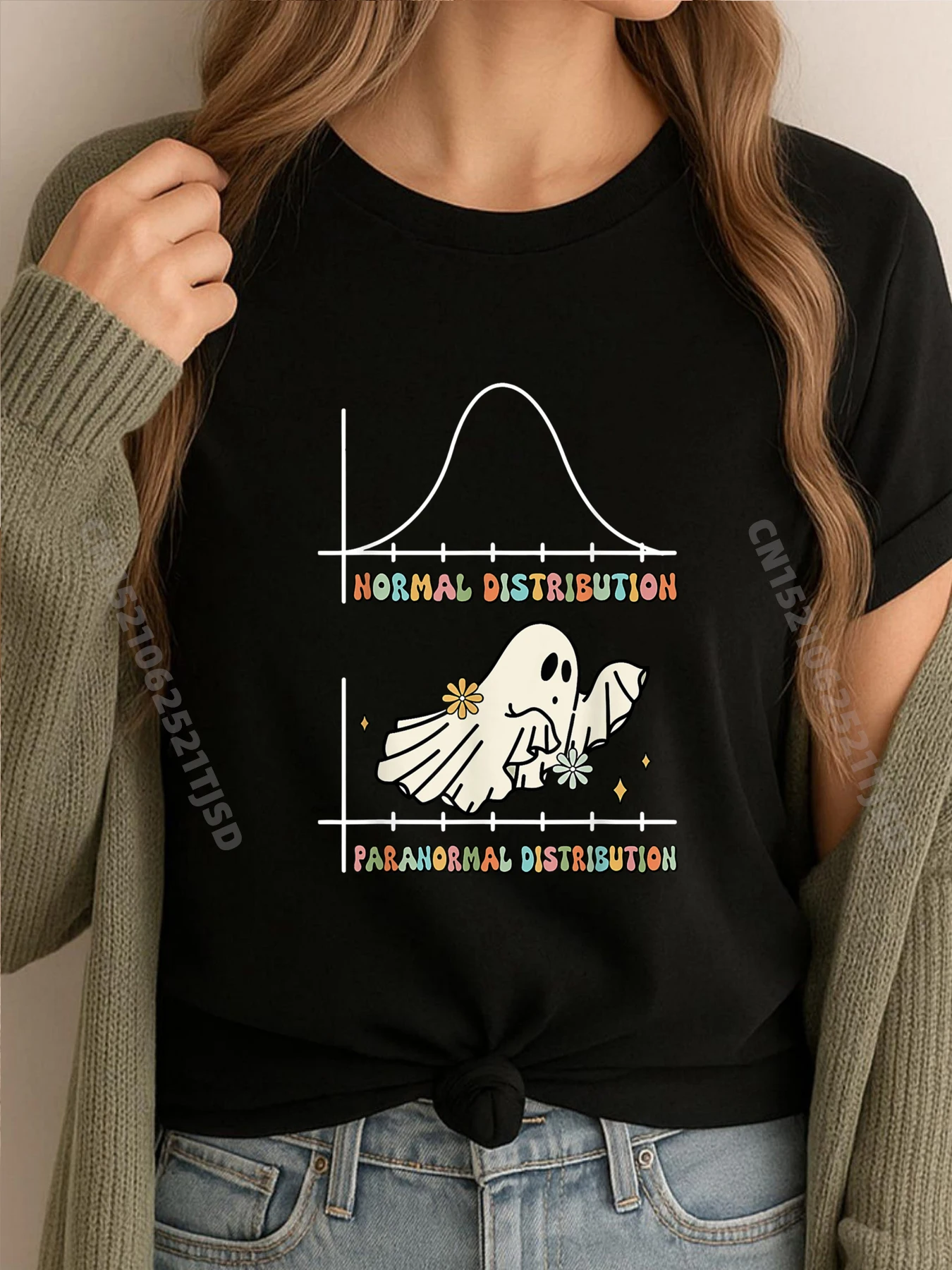 

Normal Paranormal Distribution School Psychologist Halloween Anime T Shirts Man Clothes Happy New Years