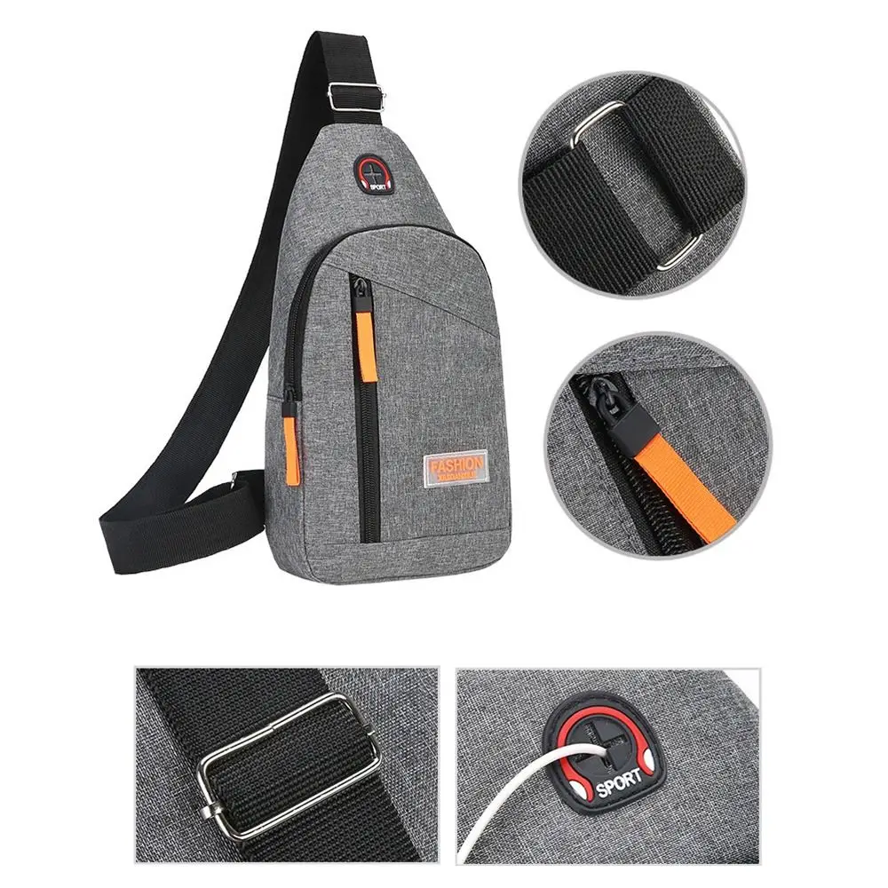 Casual Oxford Cloth Men Chest Bag Lightweight Large Capacity Crossbody Bag Waterproof Multifunctional Waist Bag - view 5