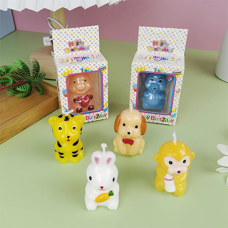 Zodiac candle cartoon cute animal image creative birthday candle cake decoration candle zodiac dragon horse candle