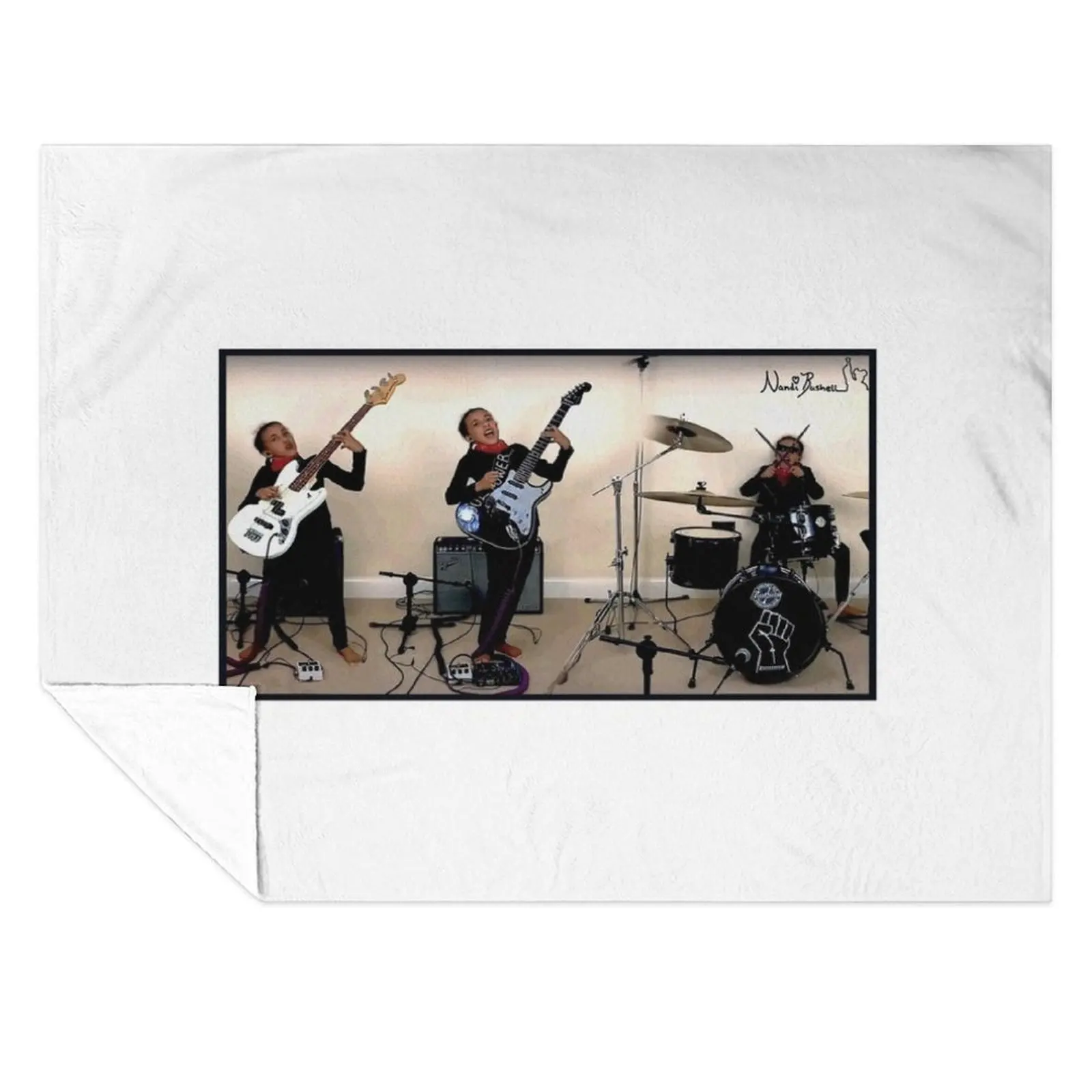 

nandi bushell on rock Throw Blanket Kid'S Heavy Hair Blankets