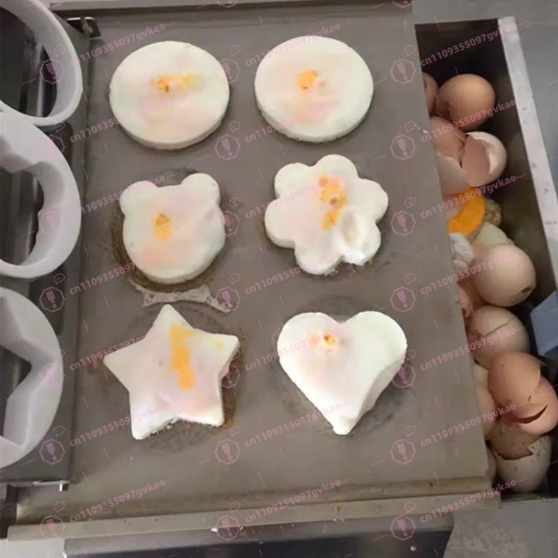 Commercial 6-Grid Sunny Side Egg Maker Frying Pan for Fried Eggs & Burger Patties Restaurant Hotel Stall Use