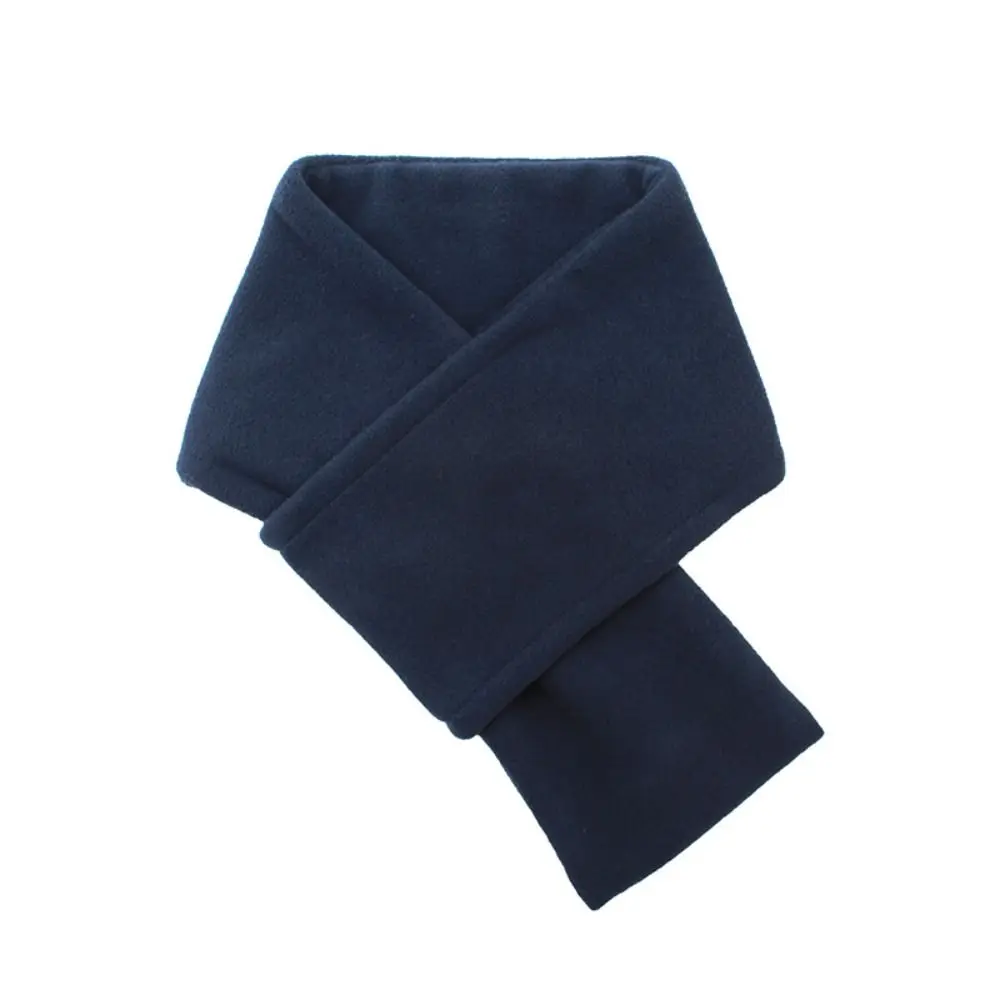 Retro Thickened Fleece Scarf Velvet Solid Color Winter Scarves Korean Style Keep Warm Men Shawl Hiking