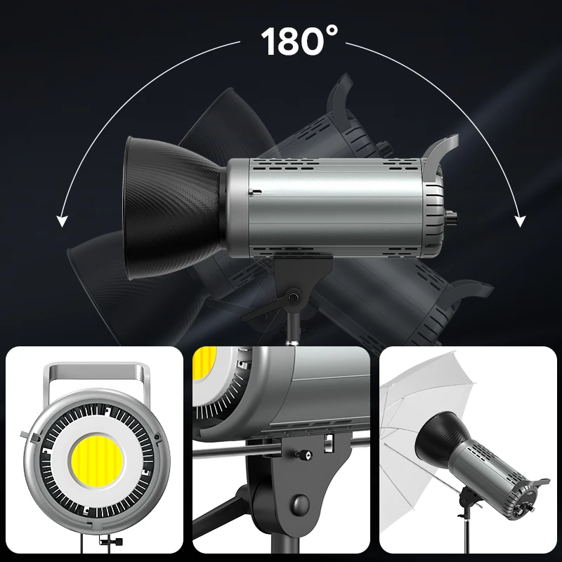 Luce Video per fotografia da 200W per riprese 3200K-5600K illuminazione completa bicolore con supporto bokens, per fotocamera Softbox Tikok ,CRI 97 +