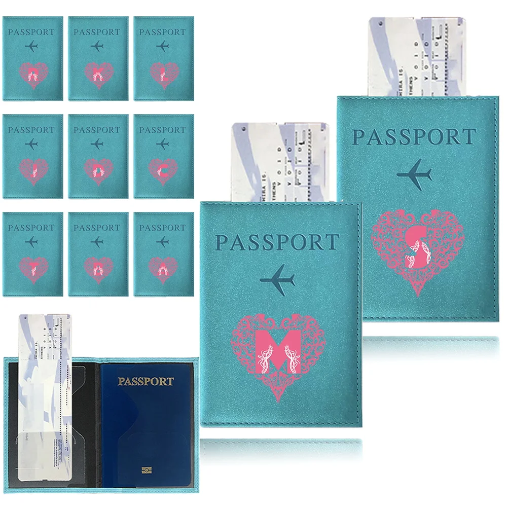 Classic Vintage Design Travel Passport Cover Travel Document Credit Id Card Premium PU Leather Passport Pouch Love Letter Series