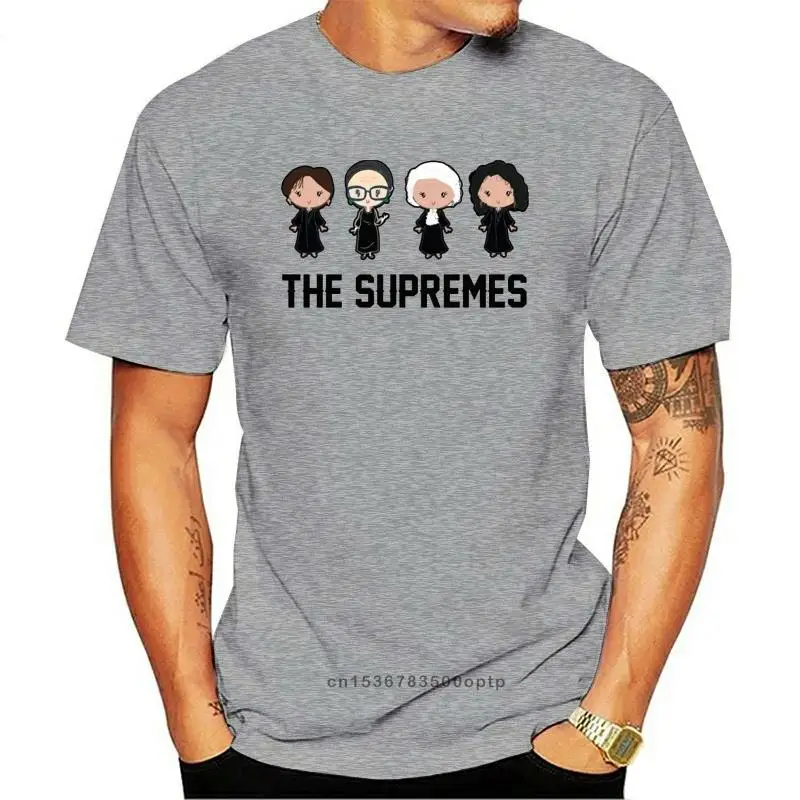 

New The Supremes Ruth Bader Ginsburg Chibi Men T-shirt Cool Slim Fit Letter Printed