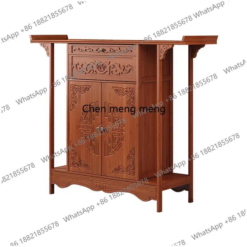 Offering table incense case New Chinese vertical cabinet  of Wealth Guan Gong placed tribute table Offering table for home use