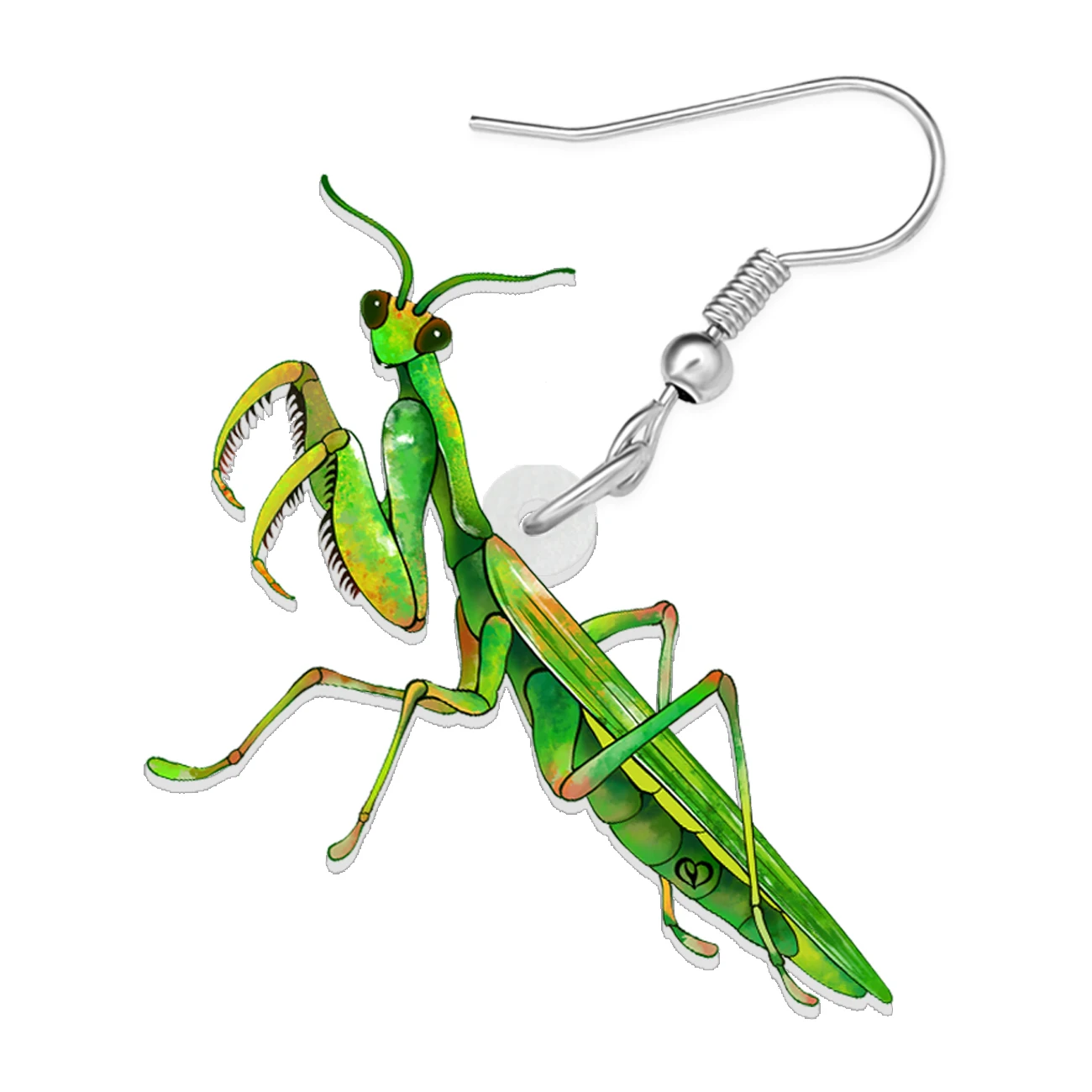 BONSNY Acrylic Dangle Green Mantis Drop Earrings Fun Animals Jewelry Gifts For Women Kids Charms