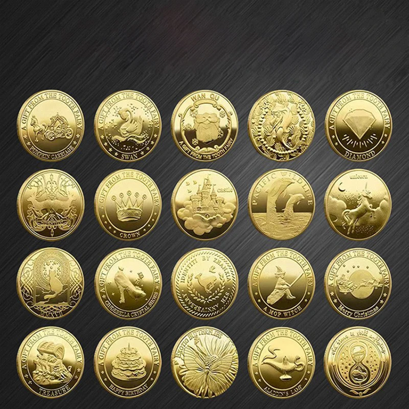 

Детская памятная монета Зубной феи, сувенирная замена зубов, памятная монета желаний, коллекция детских подарков