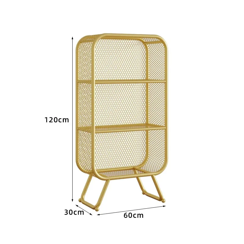 Integrated Wall Iron Bookshelf Floor Rack with Free Combination Bed Head Net Red Corner Aisle Reading Storage Cabinet CD Racks
