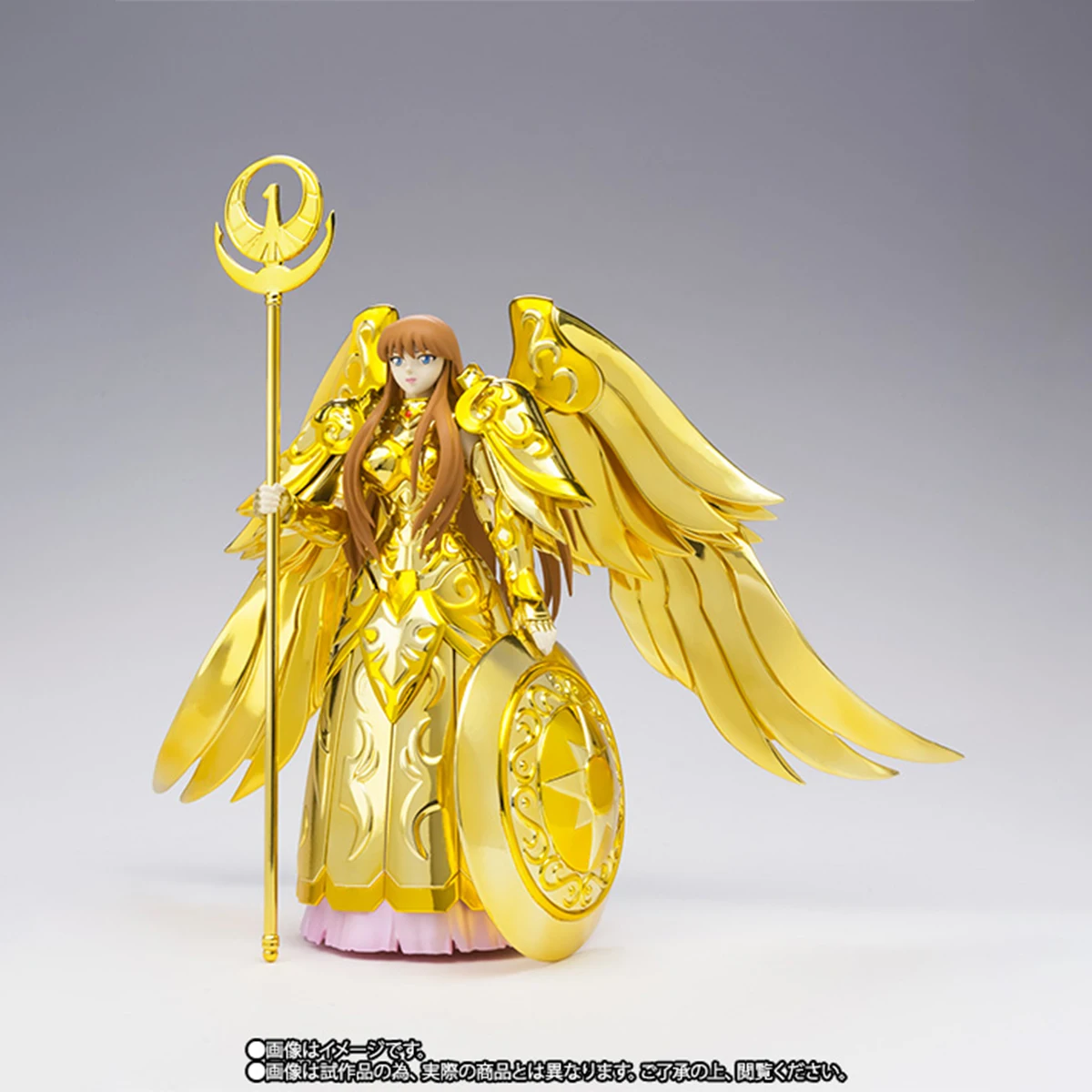 Bandai Original Saint Seiya Cloth Myth Goddess Athena Original Color Edition Metal PVC Armor Figure Anime Model Toys