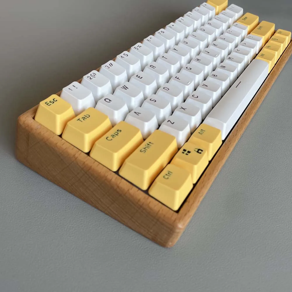 Beech/walnut Fa- 60% mechainical Billentyűzet GH60 esetben compatibal wooting 60HE rakka poker3