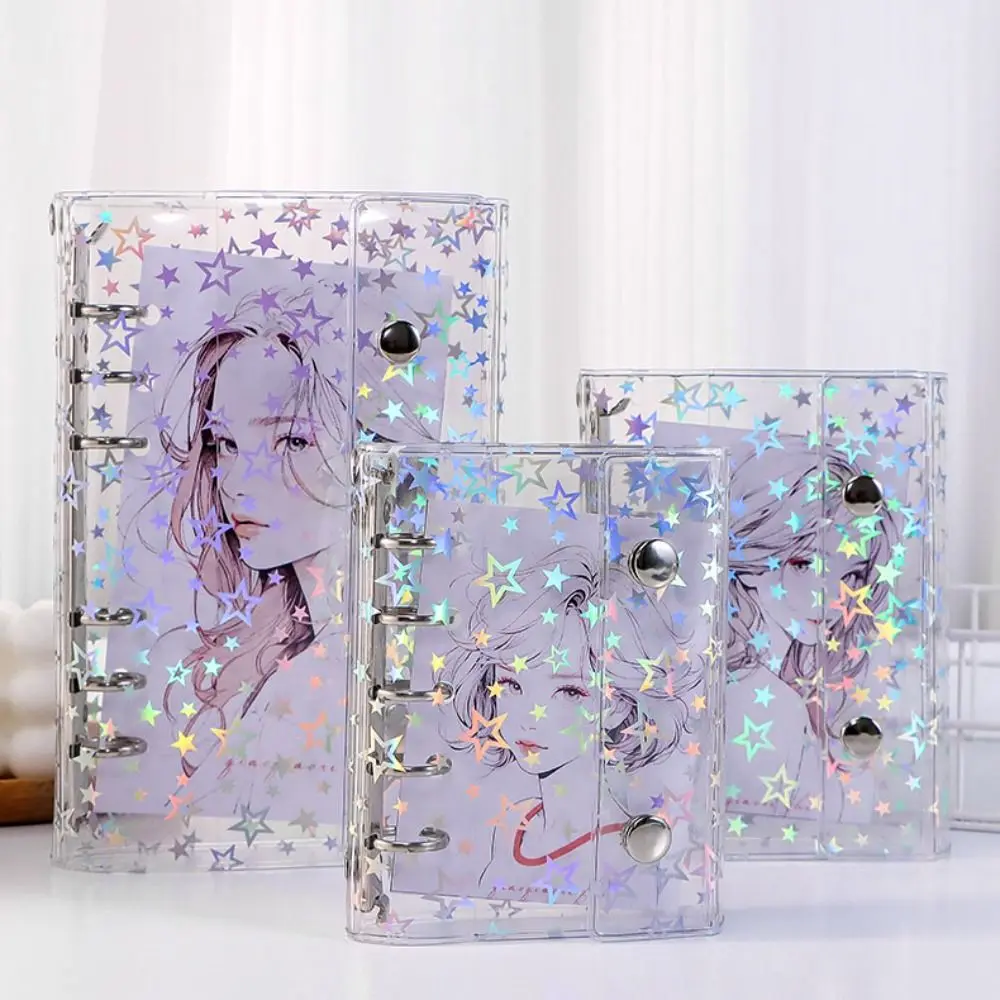 Waterproof Money Savings Challenge Binder Transparent Button Closure Budget Binder Notebook Colorful Portable