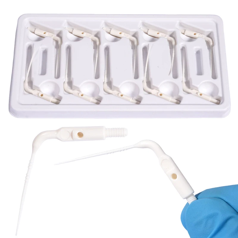 10pcs Dental Sonic Powered Irrigation Tips - For Air Scaler Handpiece & Endo Root Canal Therapy Plastic Material