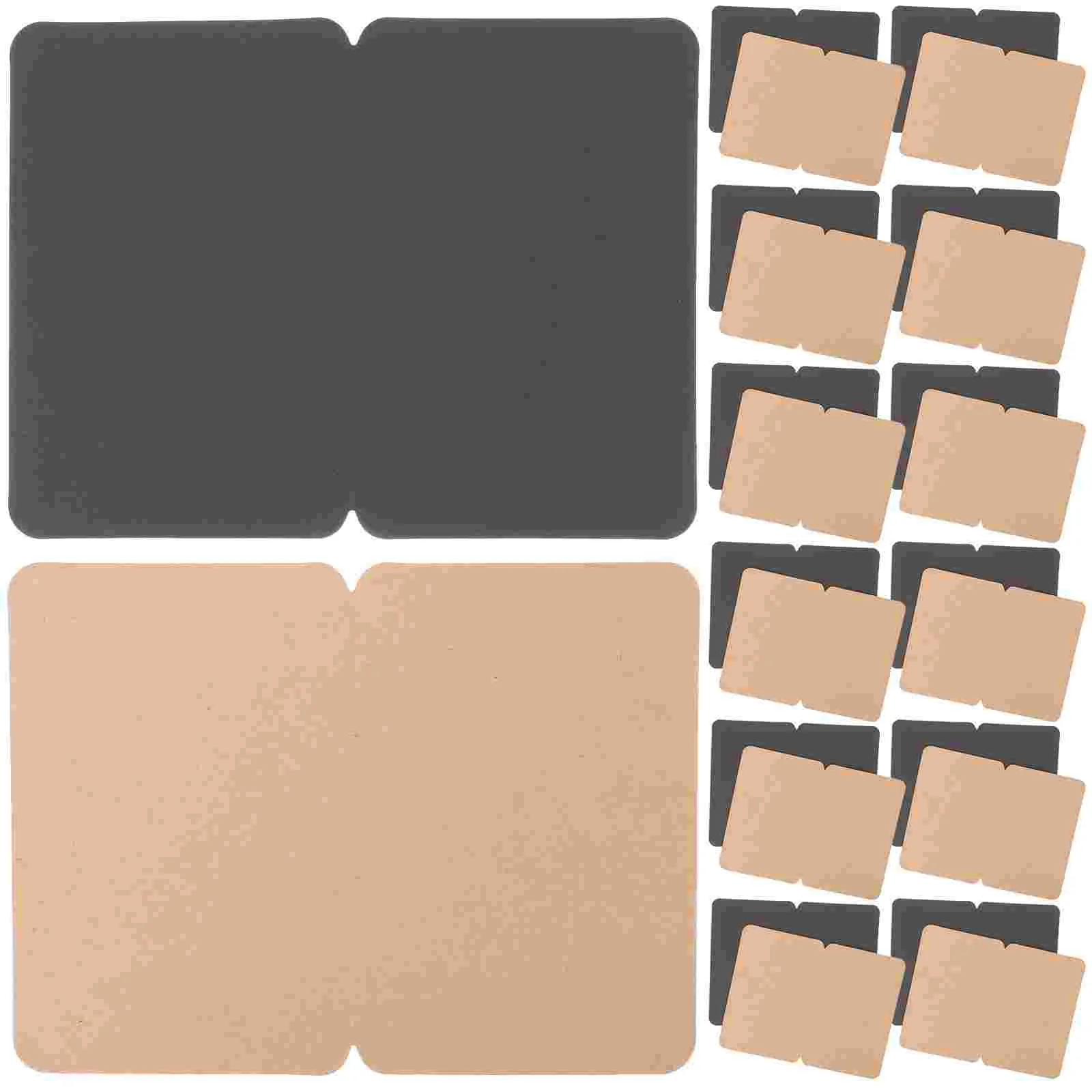 

50 Pcs Blank Card Kraft Paper Folding Greeting Postcards Business Blessing Round Corners Decorative Effect Sufficient