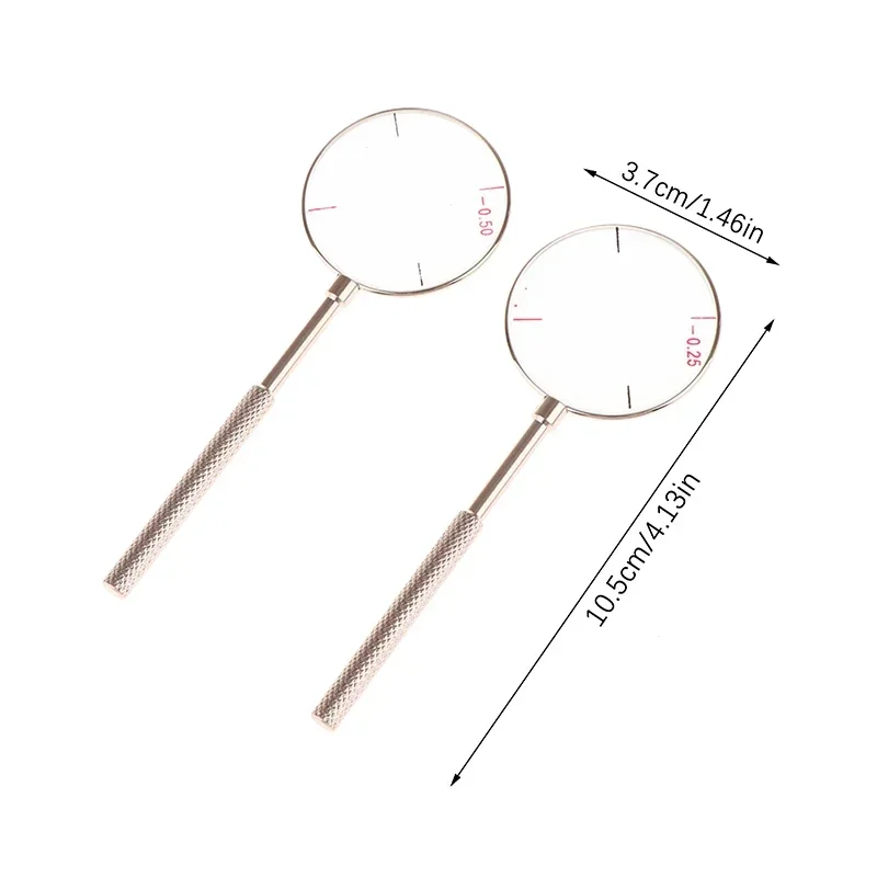 1-teiliger optischer Kreuzzylinder mit Edelstahlgriff, ophthalmologisches Prüfungswerkzeug, optionaler PU-Aufbewahrungskoffer