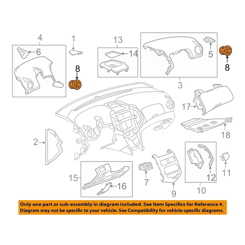 

For Aveo T300 Dashboard Air Vent Outlet Dash Air Conditioner Outlet Grille-A54R