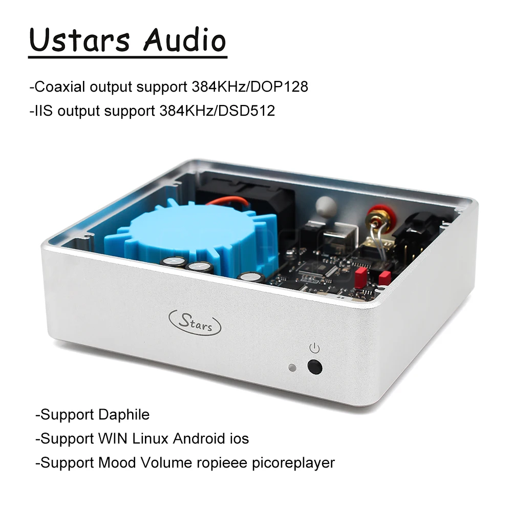 Lyele Áudio USB Interface Digital OCXO Relógio de Temperatura Constante USB Italiano DOP128 IIS AES/EBU Coaxial Óptico