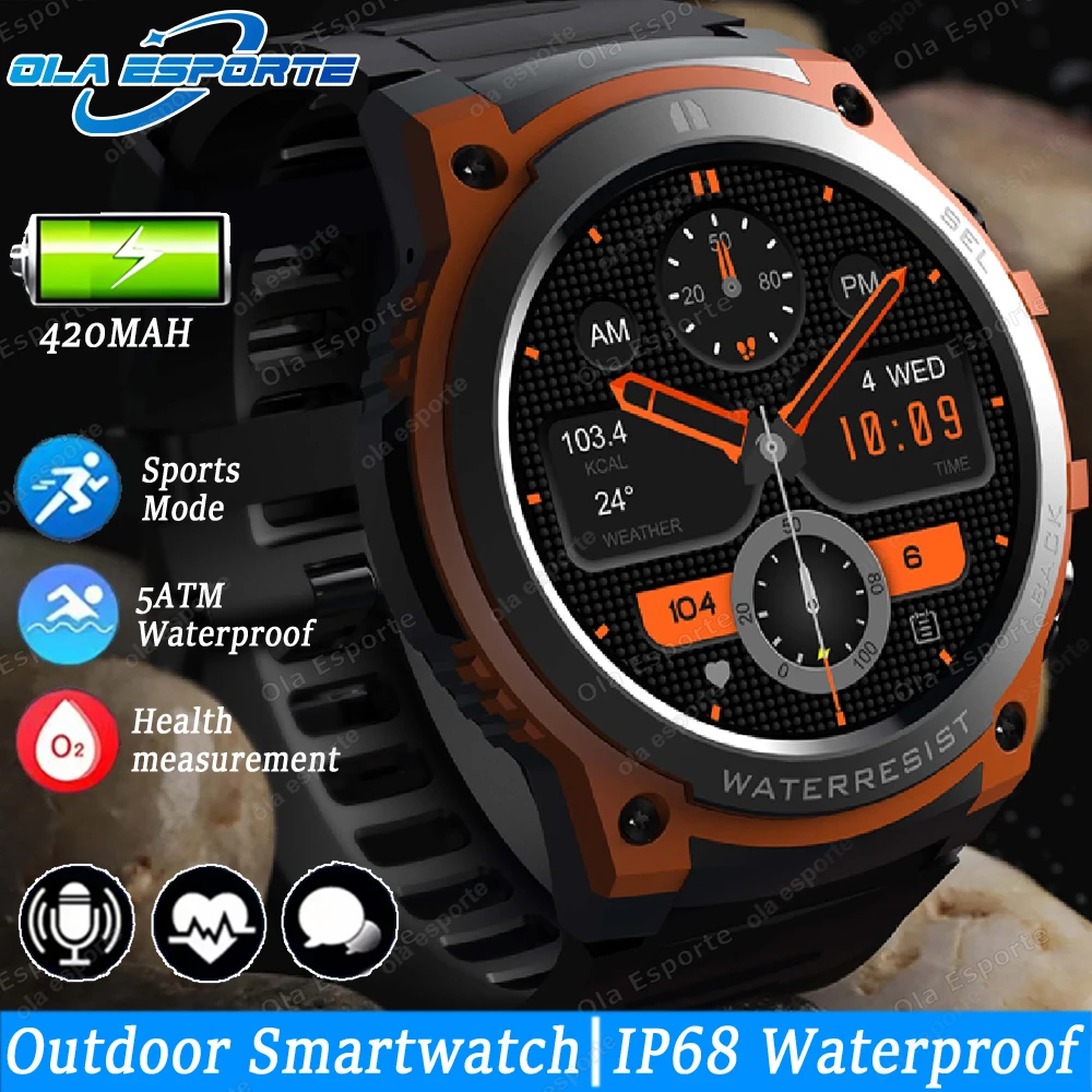 

Смарт-часы с GPS AMOLED, 5 атм, водонепроницаемые, встроенные, двухдиапазонные, GNSS, компас, военные, спортивные, уличные, умные часы для мужчин, новинка 2025 года, Pk T-Rex 3