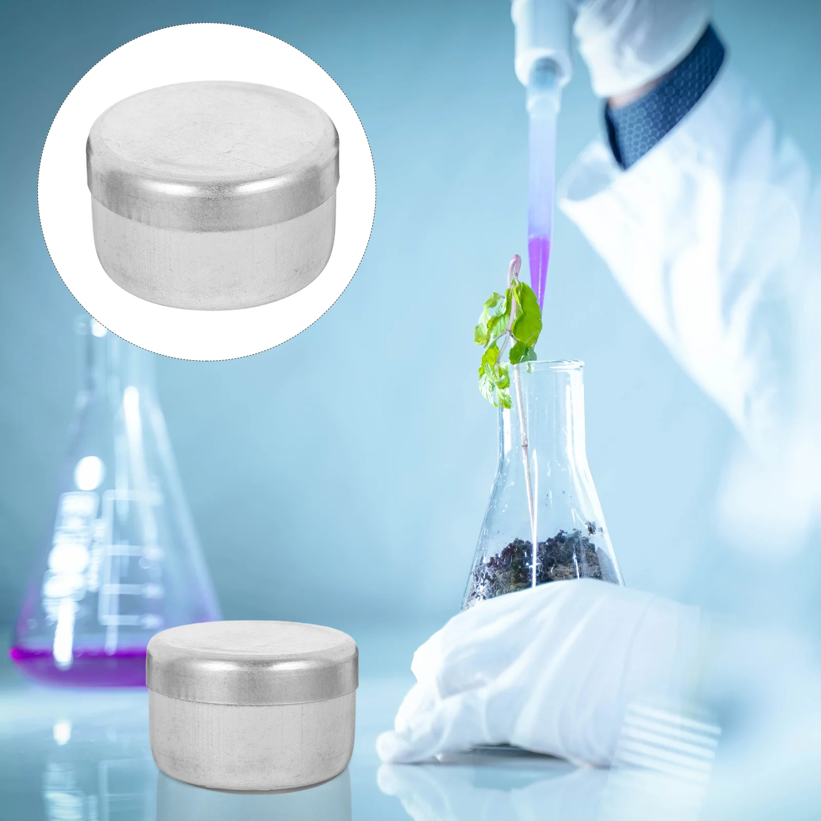 4 Pcs Soil Sampling Box Small Aluminum Jar Mini Containers with Lids Metal Storage Jars