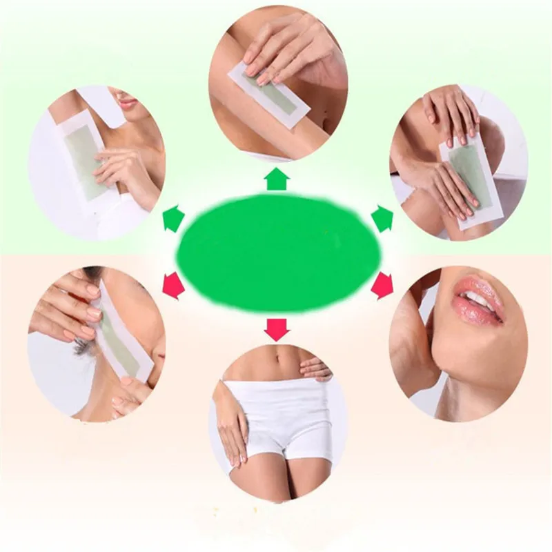 10pcs/lot Removal Wax Strip Paper Depilatory Nonwoven Epilator Pad Patch Waxing For Face / Legs / Bikini