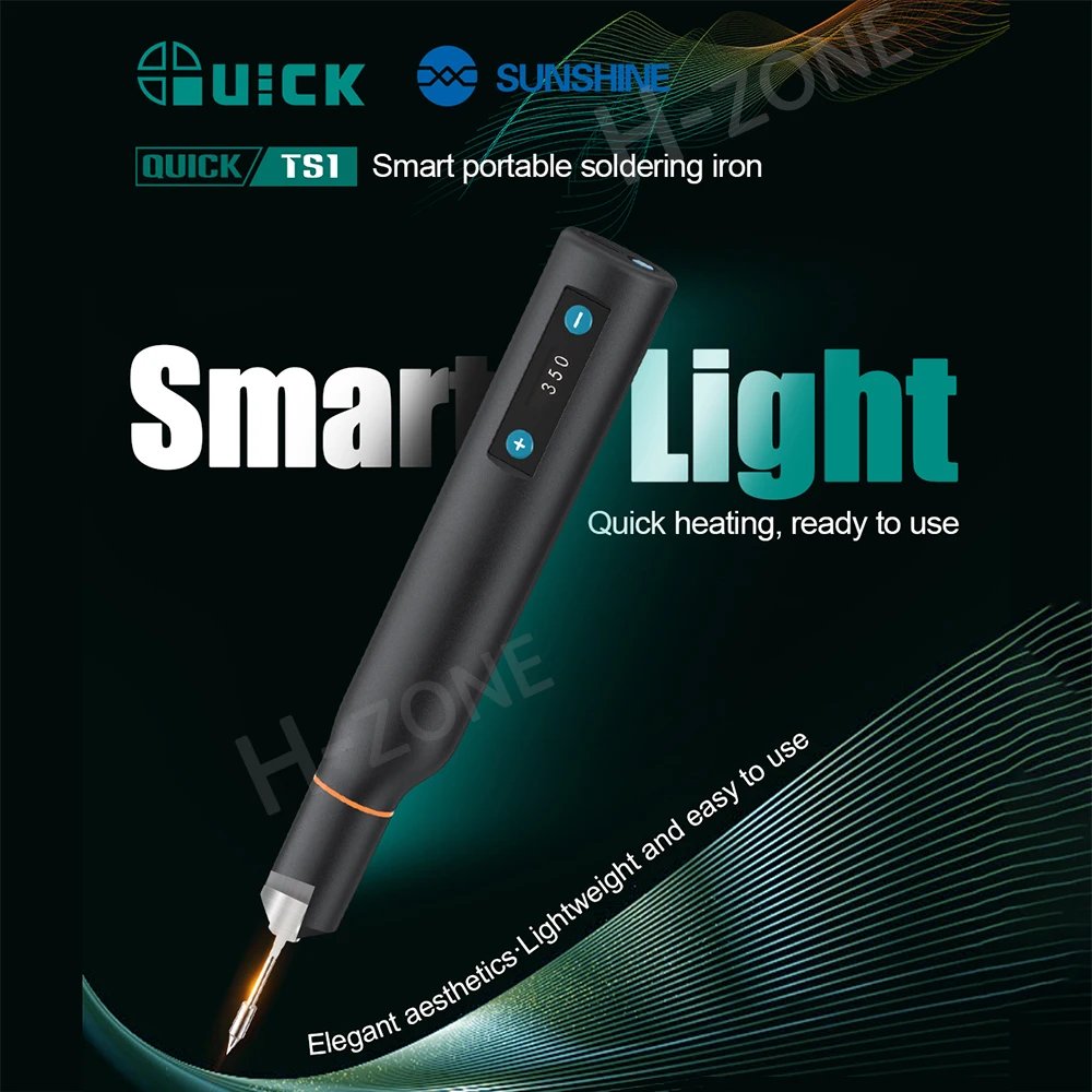 

QUICK TS1 Smart Portable Soldering Iron Tools Integrated Precision Welding Tip LCD Display for Mobile Phone PCB Welding Repair