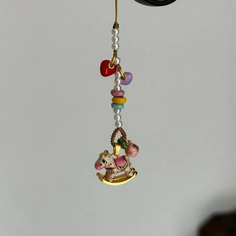 

1 шт., милый розовый ремешок с капающим маслом пони для девочек, брелок для мобильного телефона, подвеска-подвеска с защитой от падения, украшение для камеры, ремешок-цепочка