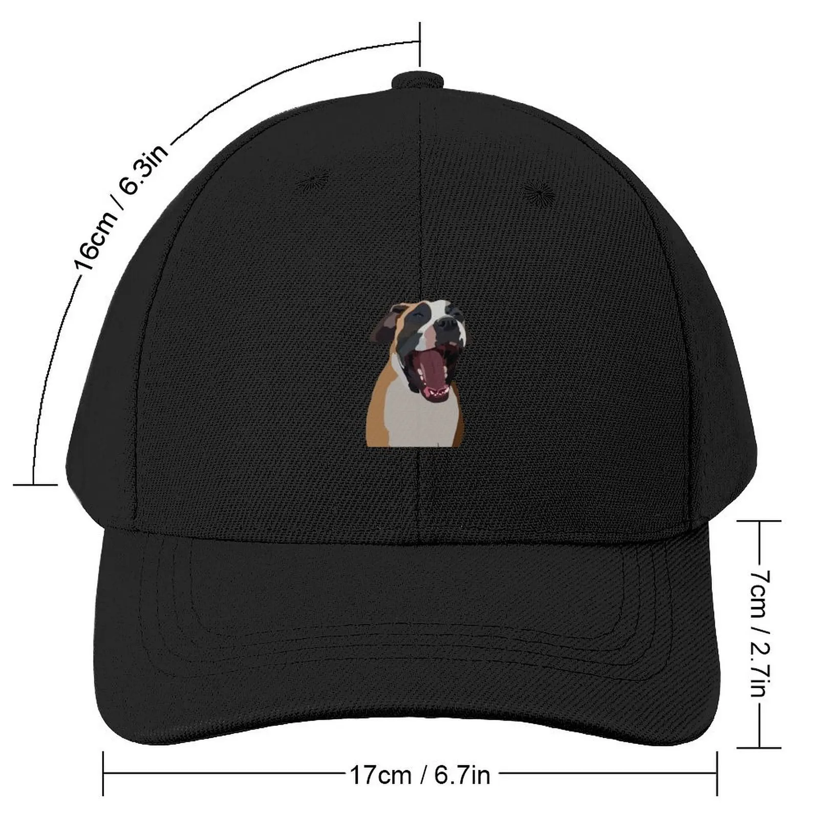 Happy Boxer Baseball Cap Uv Protection Solar Hat Rugby Thermal Visor Horse Hat Girl Men's