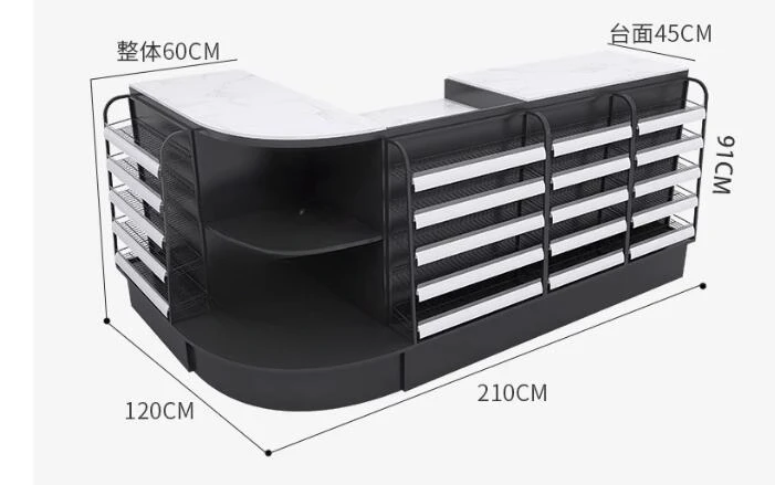 Supermarket Cashier Cigarette Cabinet Combination Small Corner Bar Glass Cigarette Counter Simple Convenience Store Cashier Desk