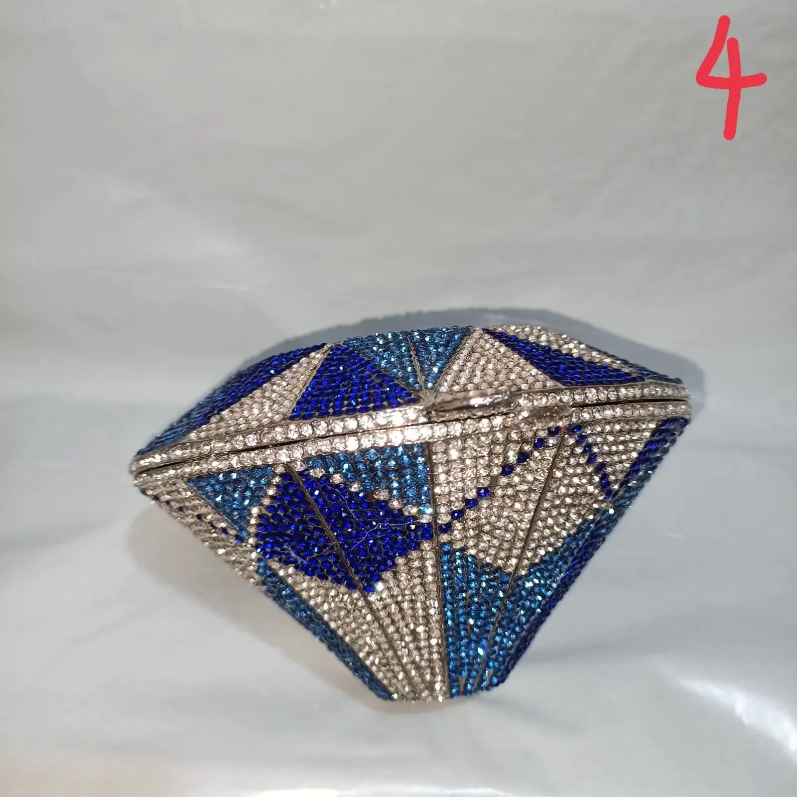 XIYUAN Multi Blue Diamond Crystal Bag Wedding Bridal Gift Purse Woman Dinner Stone Bling Evening Bag Cocktail Prom Party Handbag