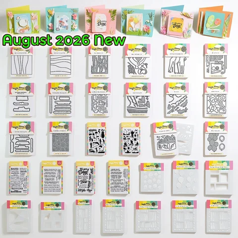 Septembre 2026 Nouvelles matrices de découpe en métal, tampons et pochoirs Motifs Fleurs gaufrées et Bouquet de tournesols pour Scrapbook DIY, album artisanal et carte