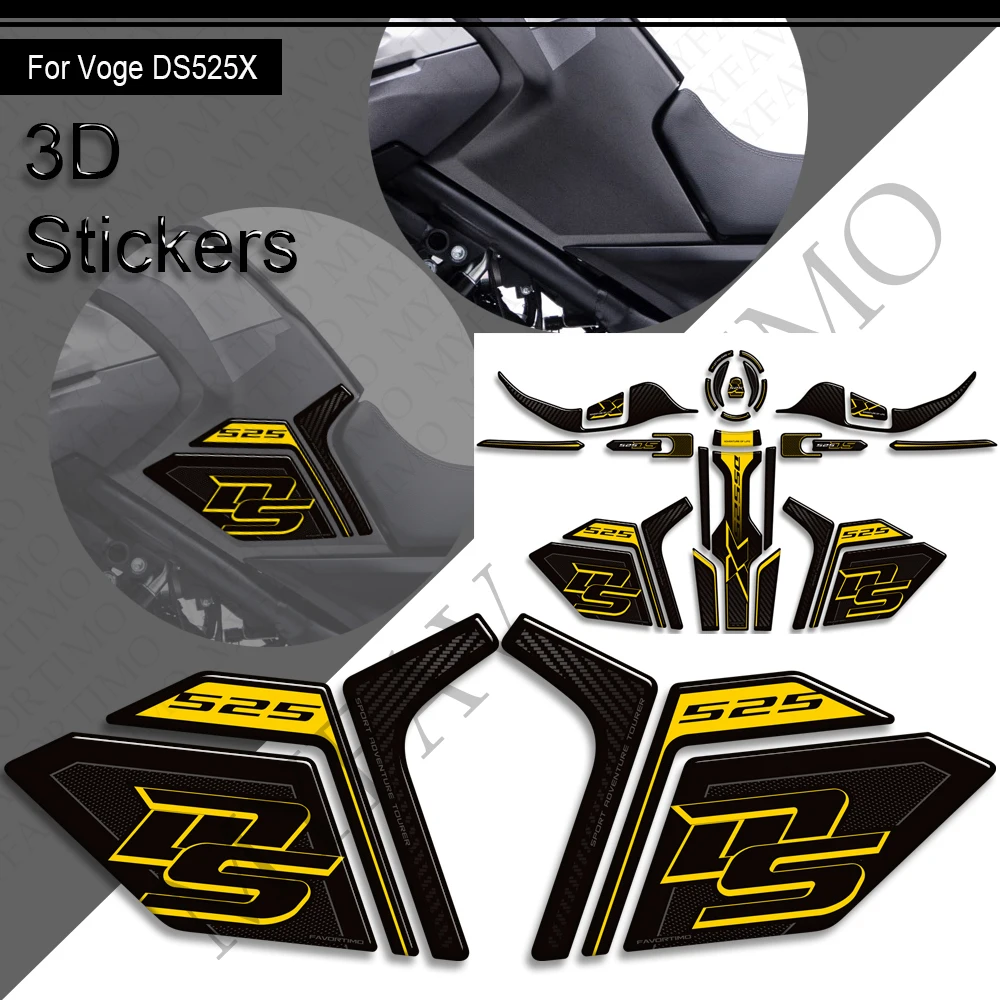 New For VOGE 525 DSX DS525X DS525 X DS 525X Adventure Tank Pad Gas Fuel Oil Protector Stickers Decals Fairing Fender Handguard