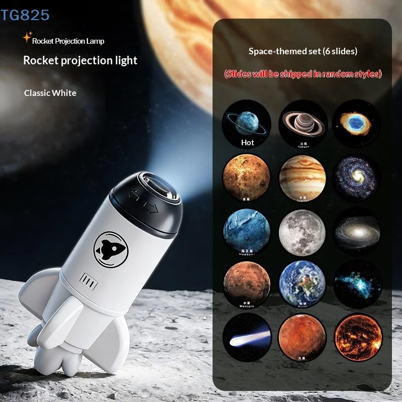 【AN】【SA】1 Set Adjustable Dinosaur Starry Sky Night Lamp 1/6pcs Projection Patterns LED USB Projector Light Festival Gift