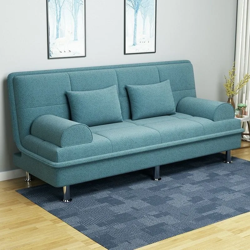Sofa bed, dual-purpose multi-functional simple foldable double triple small apartment removable and washable fabric sofa
