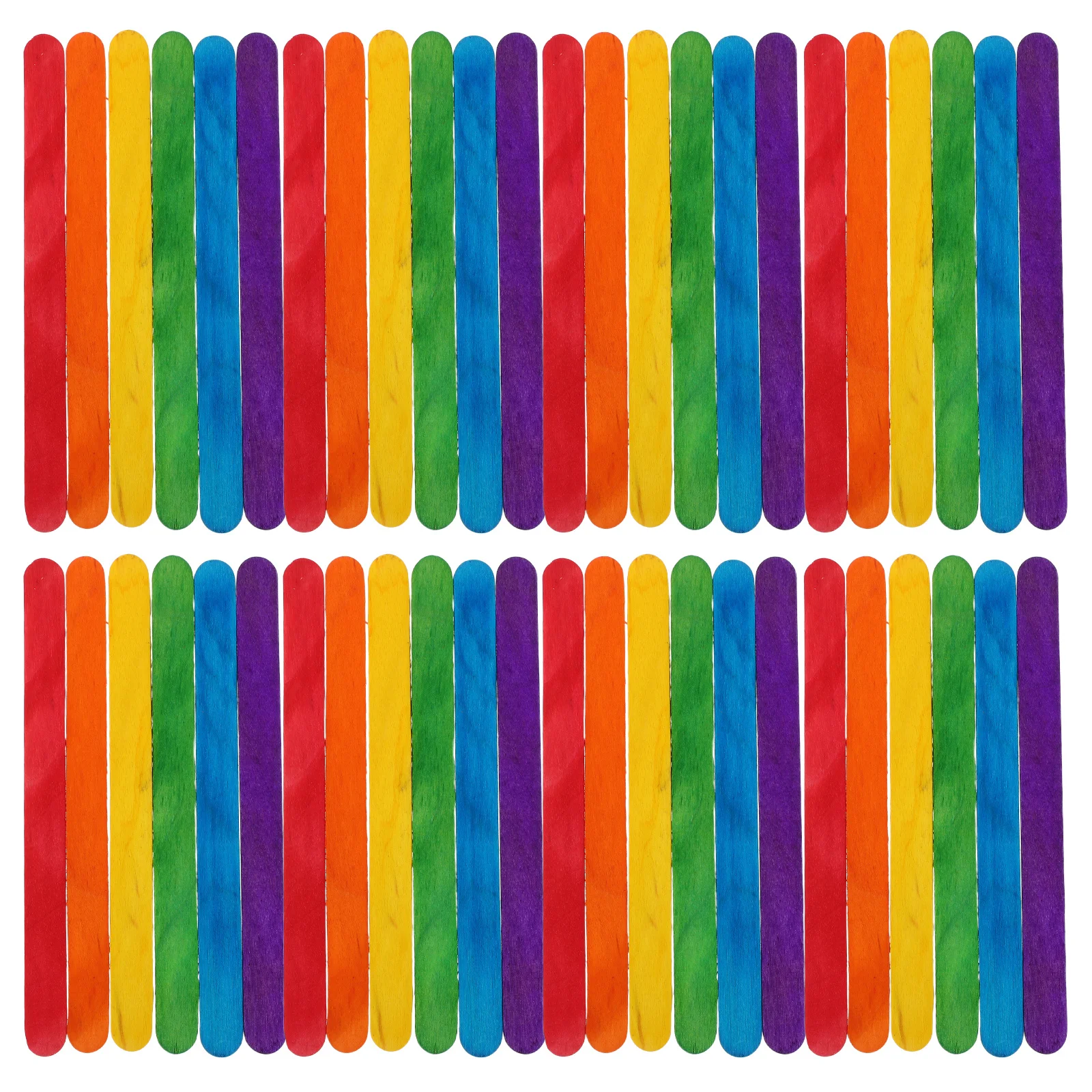500 個 114x10x2mm カラフルな木製ロリポップスティック クラフト DIY ケーキポップスティック 安全無毒 クリエイティブデザート作り用品