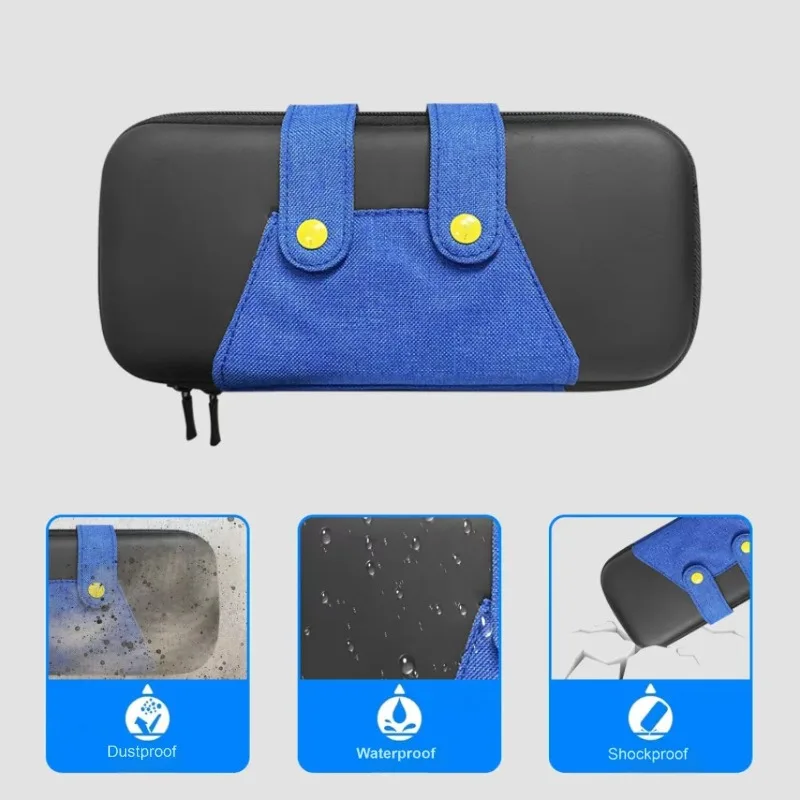 Denim Handheld Storage Case Carrying Bag for Switch 2 Game Console and Accessories Extra Large Capacity  Secure Fit Anti-Shake