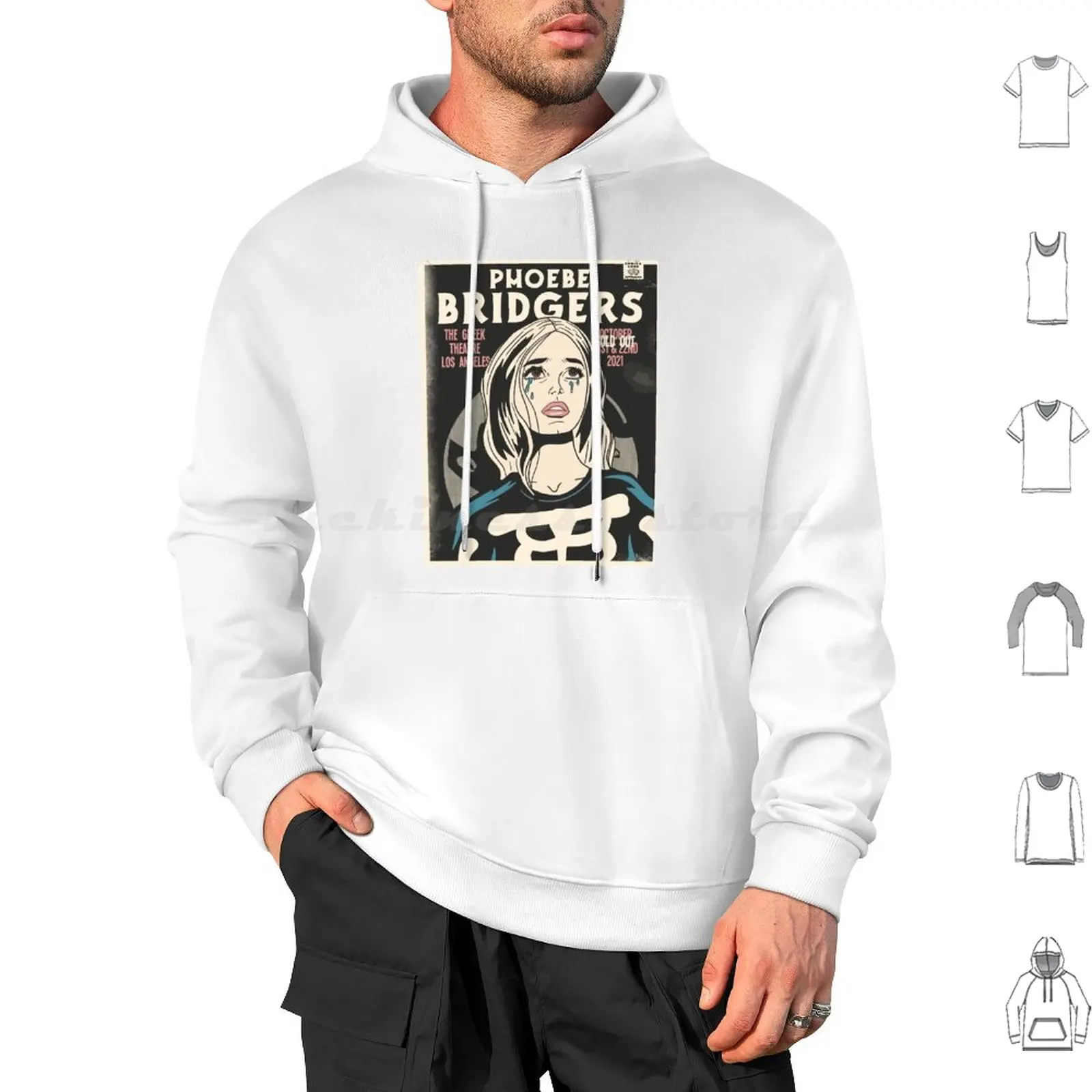 Phoebes Concert Tickets Hoodie cotton Long Sleeve Phoebebridgers Phoebe Bridgers Phoebe Bridgers Art Punisher Kyoto Moon Song