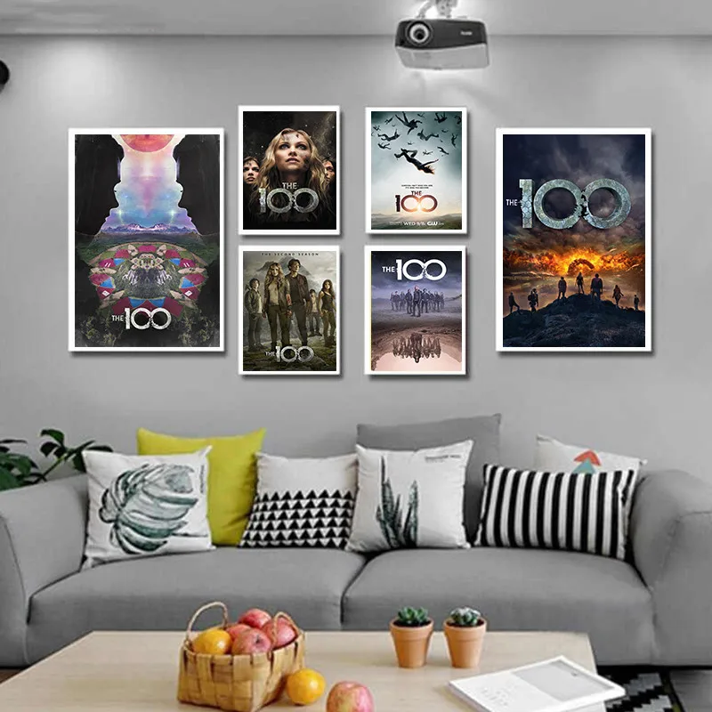 Abstract The 100 Season TV Series Show Movie Art Canvas Painting Prints and Posters Wall Art Pictures for Living Room Home Decor