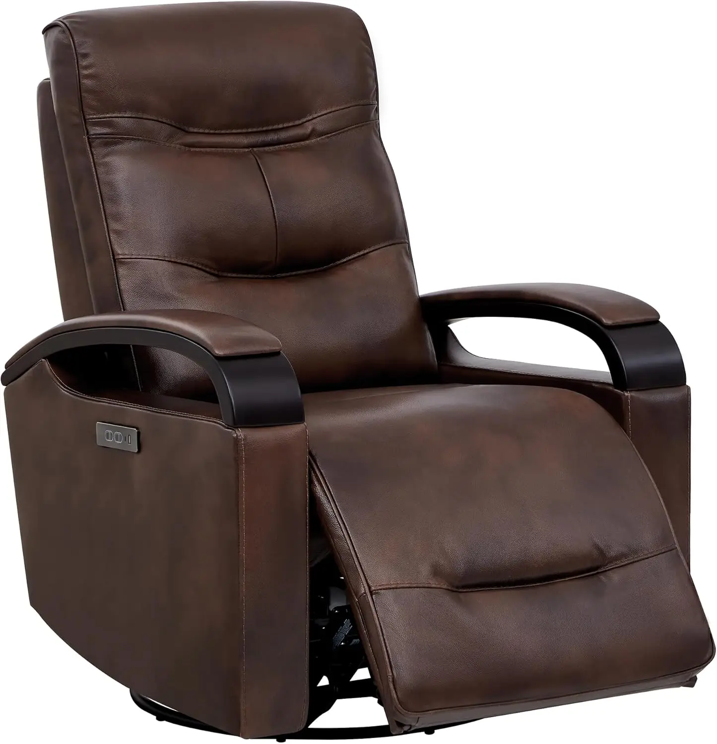 

Genuine Leather Power Swivel Glider Rocker Recliner FSC Certified Recliner Chair Sofa for Living Room and Nursery Adjustable