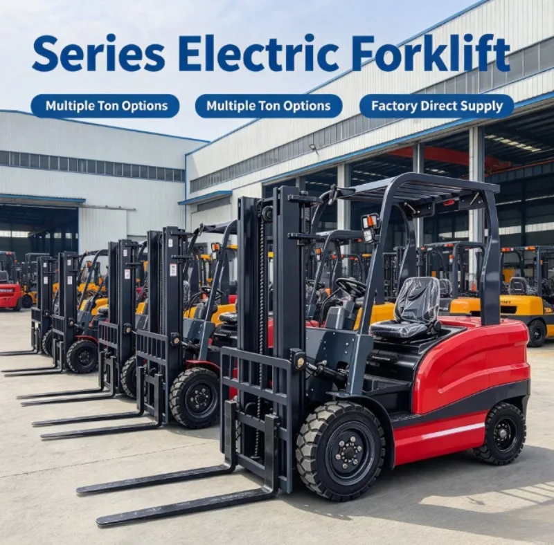 New 4 Wheel Electric Forklift Lithium Ion Truck 1Ton 1.5Ton 2.5Ton 2500mm Lift Height Reinforced Chassis Heavy Duty Structure