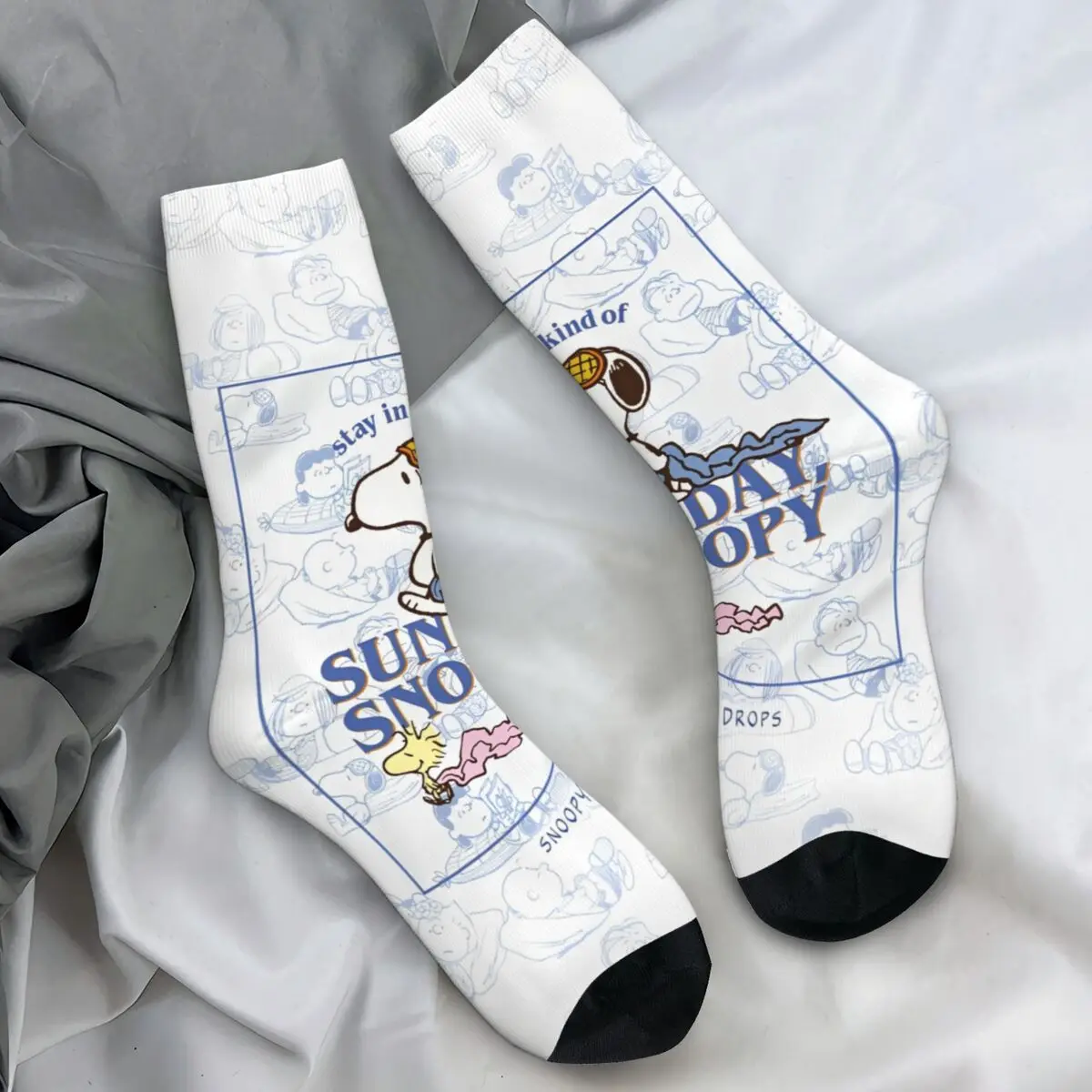 SNOOPY HD Cartoon (49)-bayingimg Stockings Design Modern Socks Autumn Non Slip Socks Adults Men Skateboard Soft Socks