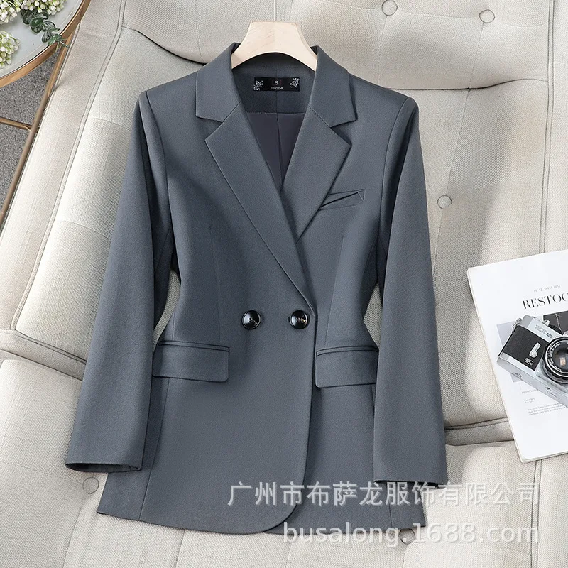 2025년 신상 스타일리시 패션 수트 캐주얼 여성용 긴팔 프로페셔널 블레이저 포멀 여성용 싱글 재킷 워크웨어8827
