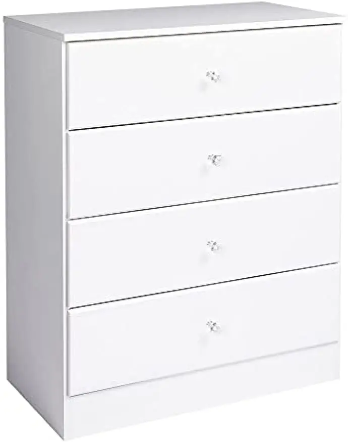 NEW Astrid Simplistic 4-Drawer Dresser for Bedroom, Functional Chest of Drawers with Acrylic Knobs 16