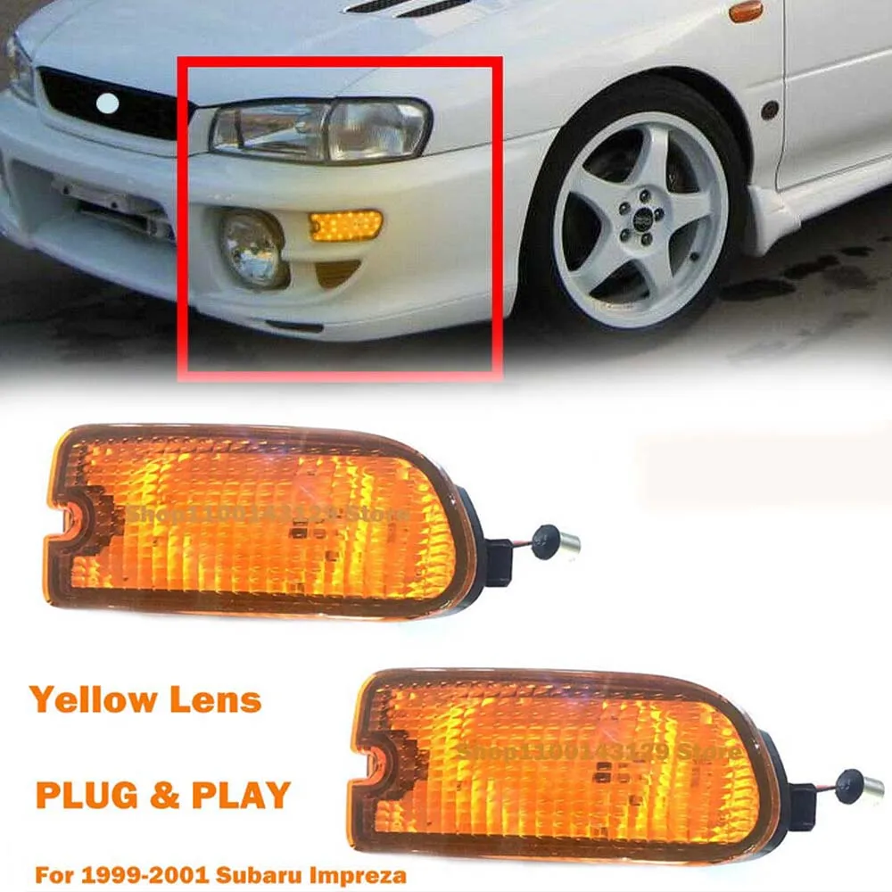 

Car LED Turn Signal Indicator Lights For Subaru Impreza RS Coupe 1999-2001 Sedan Front Bumper Fender Side Marker Blinker Lights