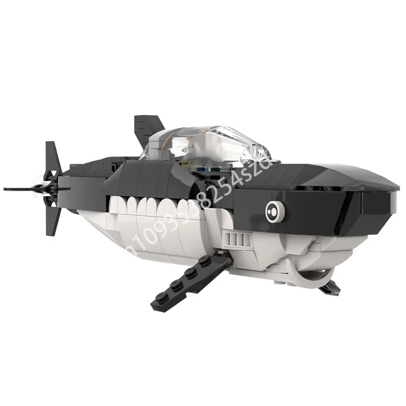 291pcs MOC 상어 잠수함 틴틴즈 블록 어린이 크리스마스 장난감 선물 어린이 청소년 크리스마스 장난감 선물