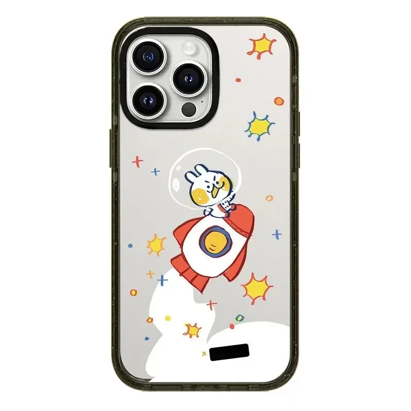 

2.0 Acrylic Upgrade Border Space Rabbit Phone Case Cover for iPhone 11 12 13 14 15 Pro Max Case for iPhone 15 ProMax