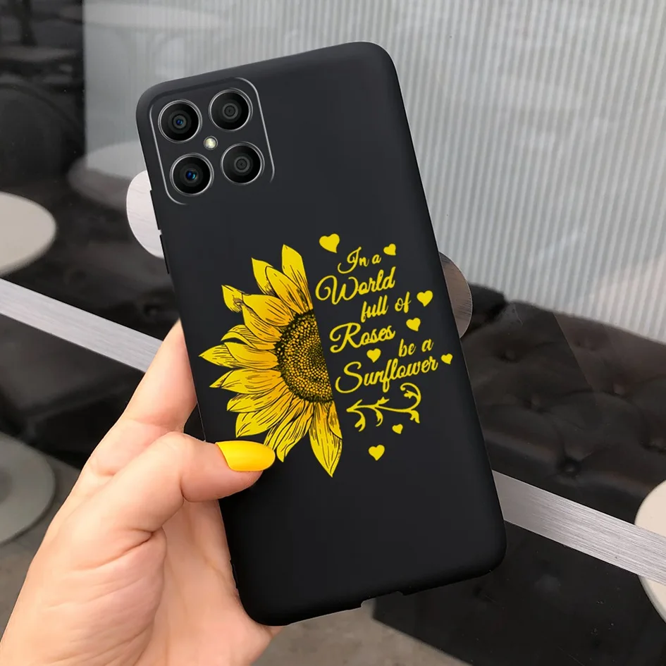 For Huawei Honor X8 Case Cover TFY-LX1 TFY-LX2 TFY-LX3 Phone Cases Feather Matte Cover For Honor X8 2022 X 8 HonorX8 Soft Fundas