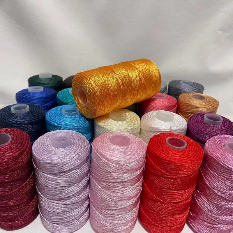 1 Stück 125g Sommer-Häkelgarn 2,5mm Dünner Eisbaumwollfaden für Handstricken von Taschen, Hüten, Schuhen 100g Hohlfaden Buntes Nylongarn